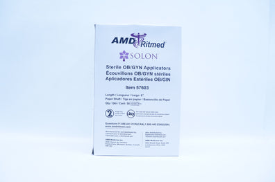 Solon 57603 AMD Ritmed Sterile OB/GYN Applicators, Paper Shaft, 8in - Box of 50